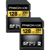 ProGrade Digital SDXC UHS-II V60 Memory Card (128GB), 2-Pack