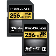 ProGrade Digital SDXC UHS-II V60 Memory Card (256GB), 2-Pack