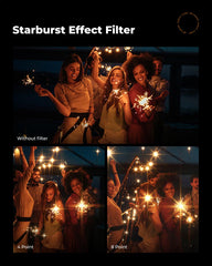K&F 82mm Star Filter 4-8 Points Variable Starburst Filter Cross Screen