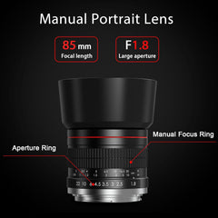Meike 85mm F/1.8 (RF Mount) For Canon's EOS R series cameras.