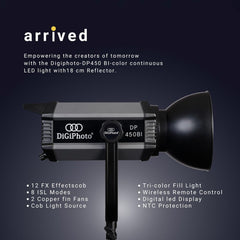DigiPhoto 450Bi Color Continuous 450 W LED Light