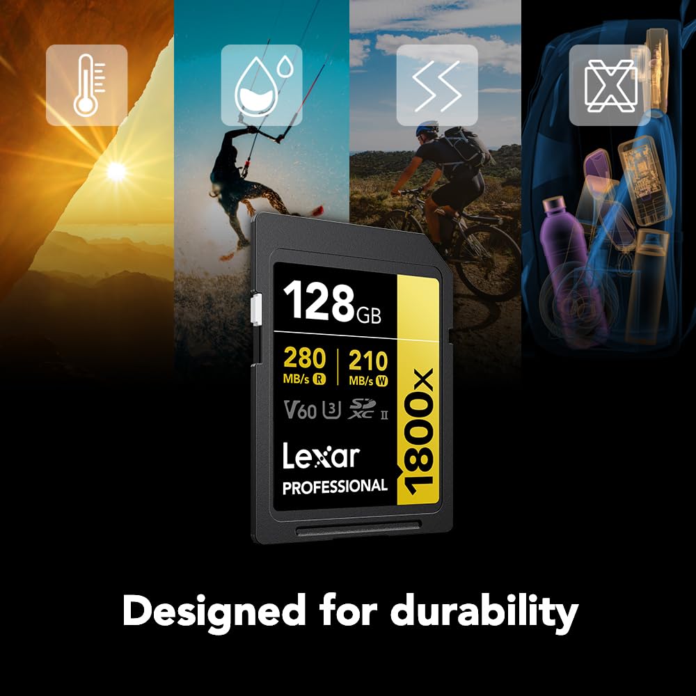 Lexar 128GB V60 UHS-II 1800x SDXC