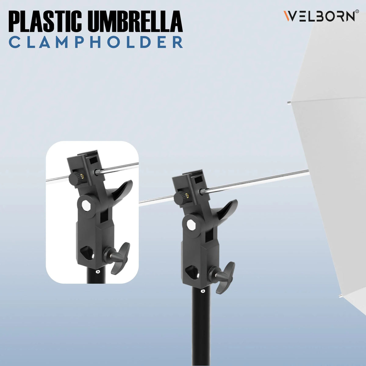 Welborn Plastic Umbrella Clamp for Photography
