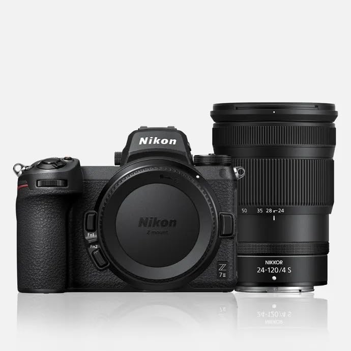 Nikon Z 7II + NIKKOR Z 24-120mm F/4 S Lens with Additional Battery, Optical Zoom, Black